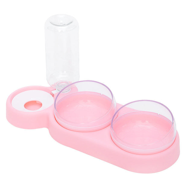 Automatic Pet Feeder with Water Fountain – Double Bowl Raised Stand for Cats & Dogs