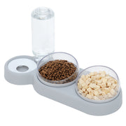 Automatic Pet Feeder with Water Fountain – Double Bowl Raised Stand for Cats & Dogs