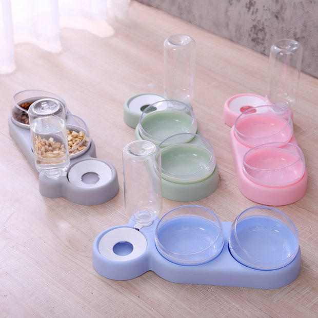 Automatic Pet Feeder with Water Fountain – Double Bowl Raised Stand for Cats & Dogs