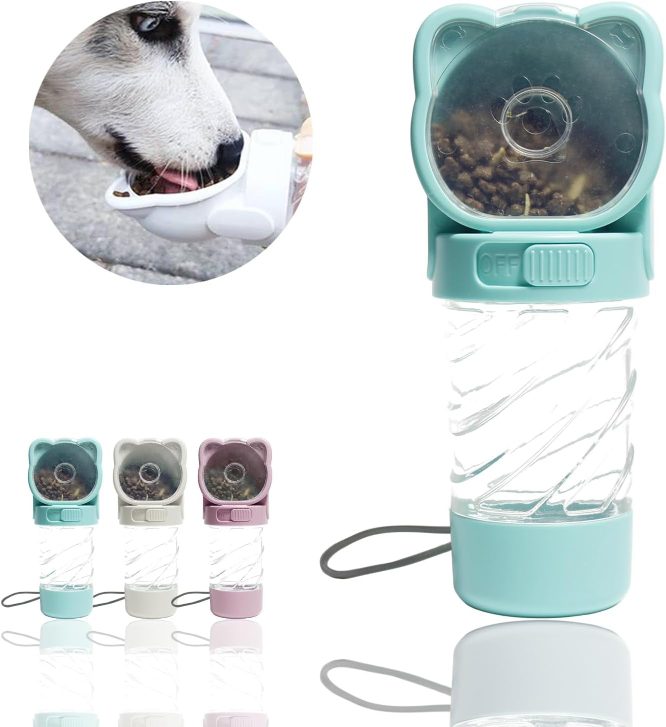 Wagware PetBuddy: 3-in-1 Travel Bottle – Water, Food & Waste Dispenser