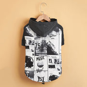 Dog Poker Jacket Reflective Raincoat Pet Cotton Clothes Warm Fashion Trendy