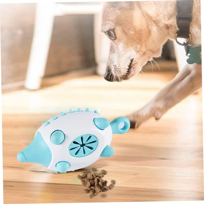 Durable Dog Chew Toy with Treat Dispenser & Squeaker