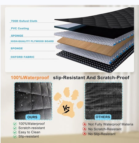 Dog Car Seat Hammock for Large & Small Dogs – Waterproof, Safe