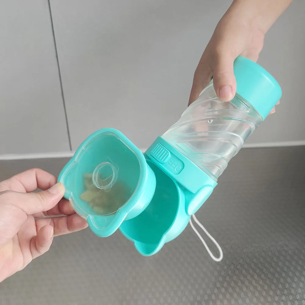 Wagware PetBuddy: 3-in-1 Travel Bottle – Water, Food & Waste Dispenser